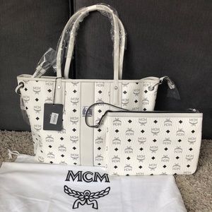 MCM Visetos Liz Reversible Shopper Tote